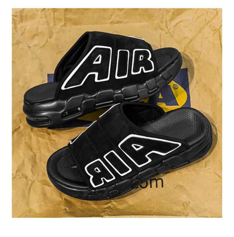 New Summer Men Slippers Man Air Cushion Designer Slippers Men's Flip Flops Soft Non-slip Sports Slippers for Men Chanclas Hombre