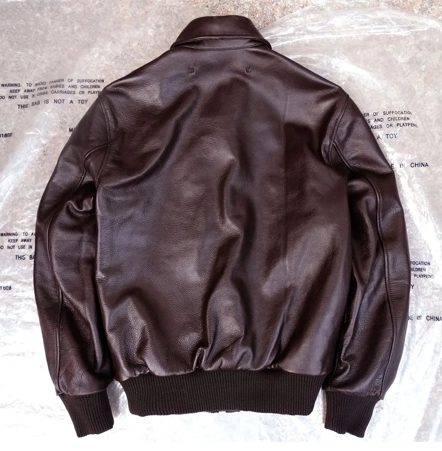 A2 Air Force Flight Leather Jaet Men's Slim Fit ort Sle Top Layer Cowhide Genuine Leather Clothing Faionable Streetwear