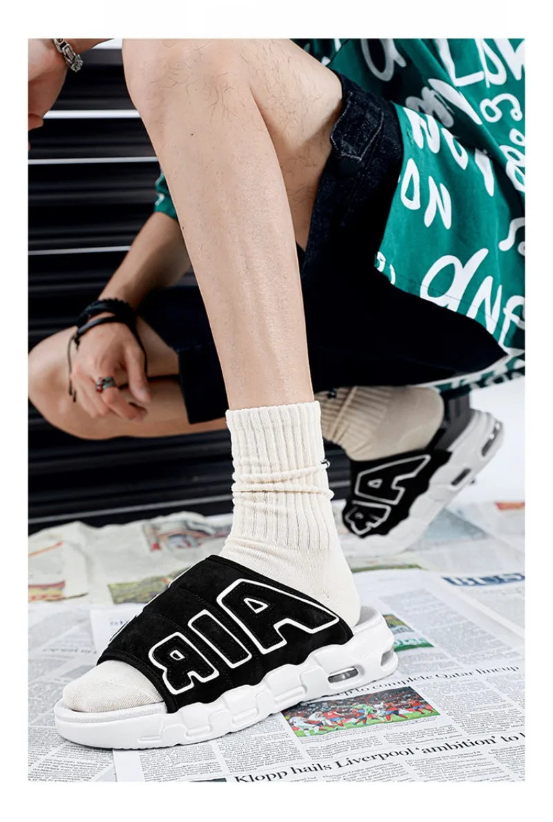 New Summer Men Slippers Man Air Cushion Designer Slippers Men's Flip Flops Soft Non-slip Sports Slippers for Men Chanclas Hombre