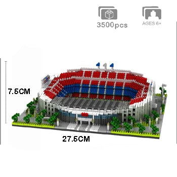 Barcelona Soccer Stadium Micro Blocks Building Sets Mini Bricks Architecture Building Block Toys for Adults Football Field Gift
