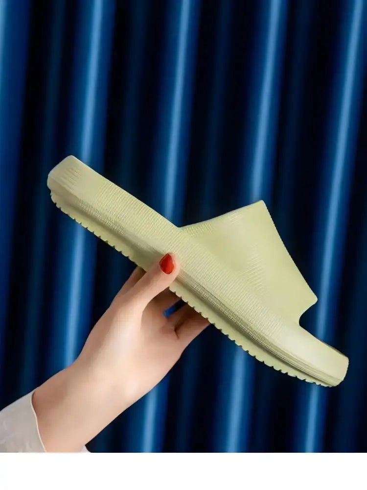 Men's Slippers, Women's Summer Home Non-Slip Bathroom Bathing Couples Thick-Soled Home Men's Slippers, Summer Simple Men's Slippers