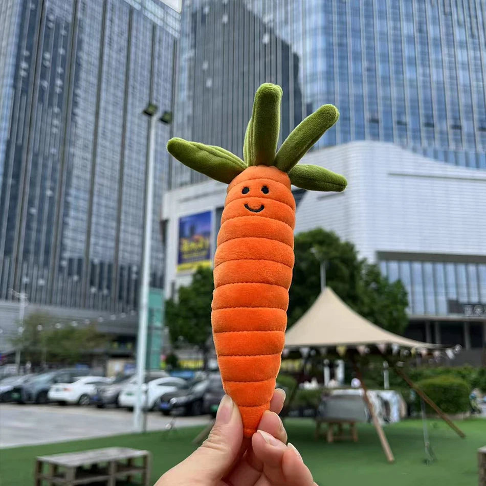 2025 Jelly Cat Peach Pear Cherry Plush Doll Smiling Face Fruit Series Home Bedroom Decoration Pet Interactive Toy Birthday Gift