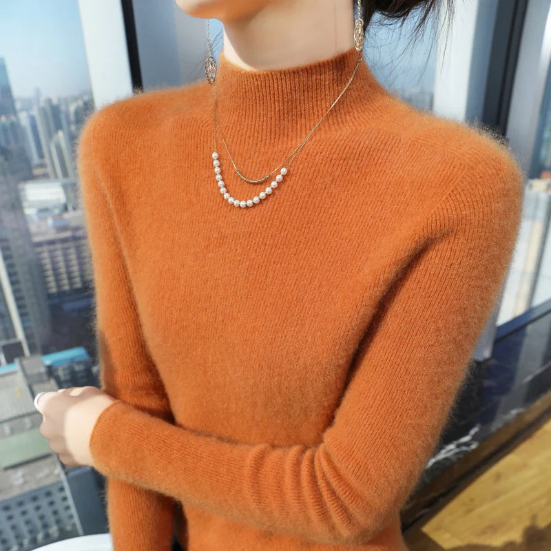 Autumn Winter Sweater Women Turtleneck Sweater Women Knitting Pullover Keep Warm Sweater Women's Slim Casual Korean Female Tops