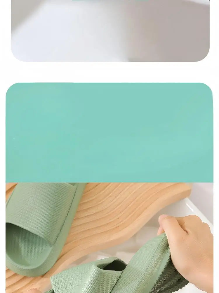 Men's Slippers, Women's Summer Home Non-Slip Bathroom Bathing Couples Thick-Soled Home Men's Slippers, Summer Simple Men's Slippers