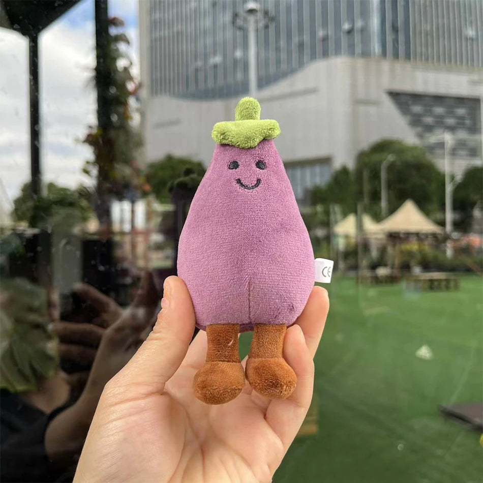 2025 Jelly Cat Peach Pear Cherry Plush Doll Smiling Face Fruit Series Home Bedroom Decoration Pet Interactive Toy Birthday Gift