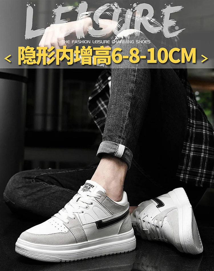 Men Elevator Shoes Heightening Sneakers for Men 4cm 6cm 8cm 10cm Breathable Height Increased Shoes for Man Sports Shoes