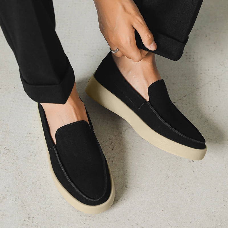 New Loafers Men Casual Shoes Canvas Shoes Man Breathable Slip-on Driving Flat Shoes Comfortable Walking Shoes Sneakers