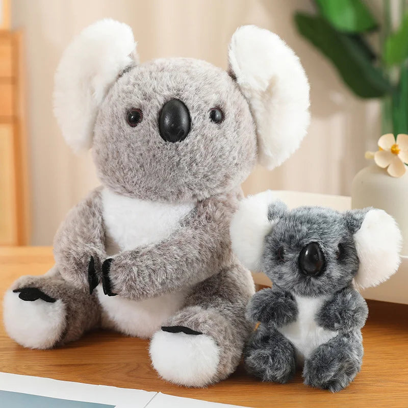Artificial Creative Mother And Child Animal Plush Doll Koala Penguin Breeding Bag Plush Toy Birthday Gift For Boys And Girls