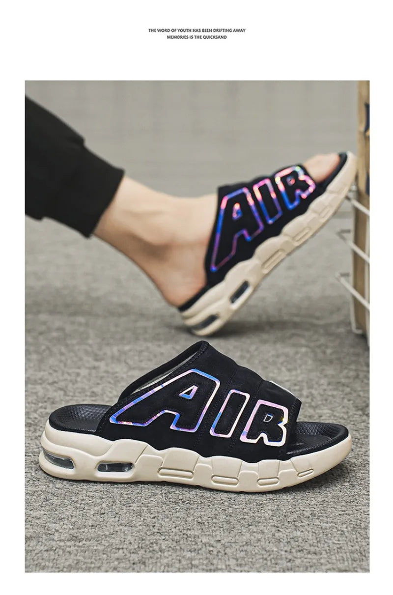 New Summer Men Slippers Man Air Cushion Designer Slippers Men's Flip Flops Soft Non-slip Sports Slippers for Men Chanclas Hombre