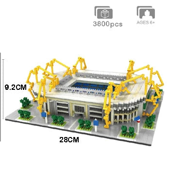 Barcelona Soccer Stadium Micro Blocks Building Sets Mini Bricks Architecture Building Block Toys for Adults Football Field Gift
