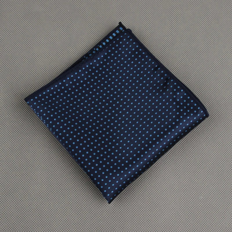 Luxury Square Pocket Handkerchief Men's Handkerchief Polka Dot Striped Floral Printed Hankies Polyester Business Breast Scarf