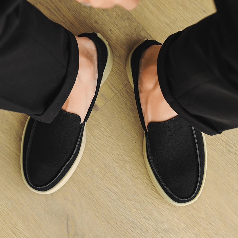 New Loafers Men Casual Shoes Canvas Shoes Man Breathable Slip-on Driving Flat Shoes Comfortable Walking Shoes Sneakers