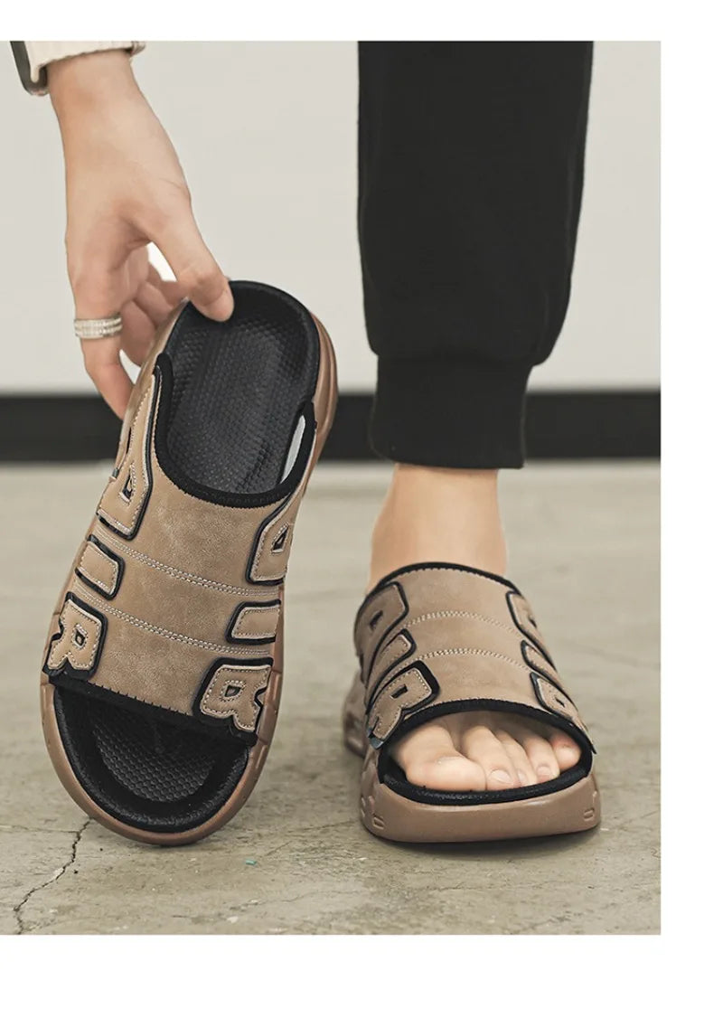 New Summer Men Slippers Man Air Cushion Designer Slippers Men's Flip Flops Soft Non-slip Sports Slippers for Men Chanclas Hombre