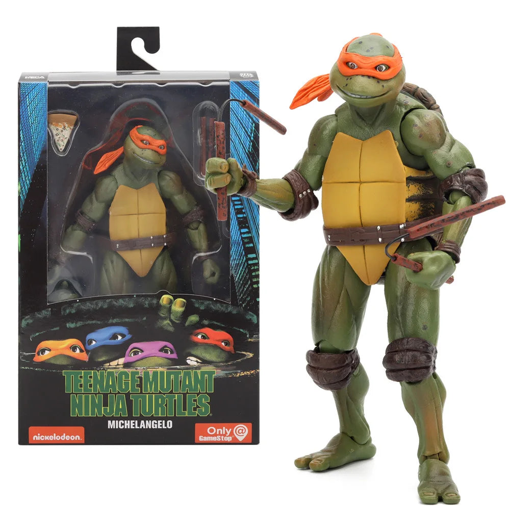 NECA Teenage Mutant Ninja Turtles TMNT Leonardo Raphael Donatello Action Figure Model Turtle Ninja Movie Anime KidsToy Doll Gift