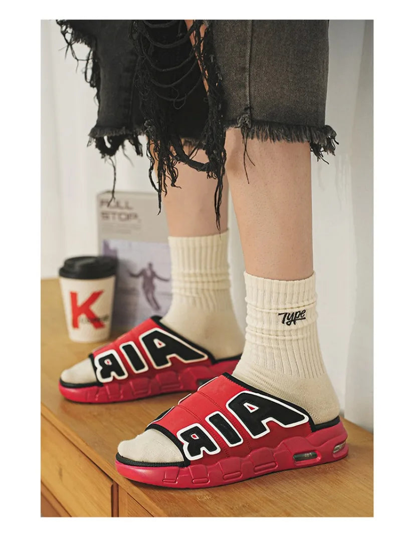 New Summer Men Slippers Man Air Cushion Designer Slippers Men's Flip Flops Soft Non-slip Sports Slippers for Men Chanclas Hombre