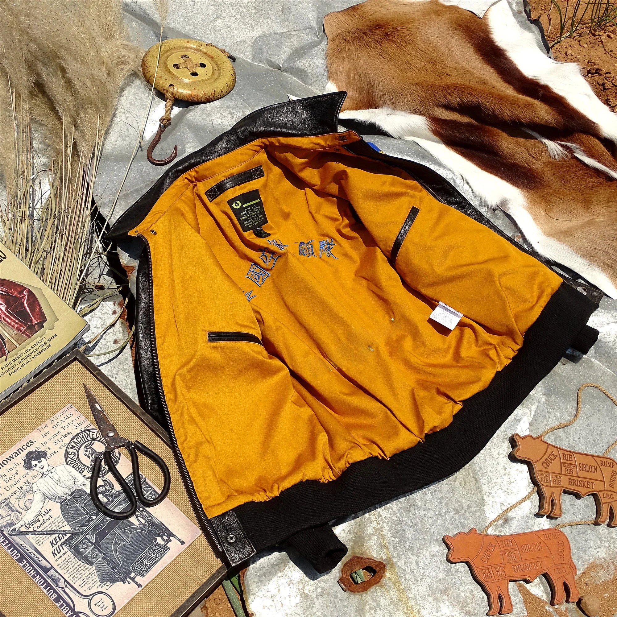 A2 Air Force Flight Leather Jaet Men's Slim Fit ort Sle Top Layer Cowhide Genuine Leather Clothing Faionable Streetwear