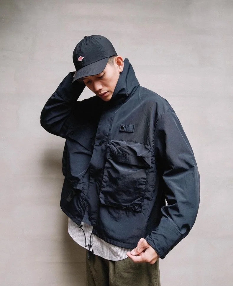 Retro Outdoor Windproof Waterproof Workwear Functional Hunting Jaet COMFY OUTDOOR Long Sve Hooded Coat for Autumn And Wi...