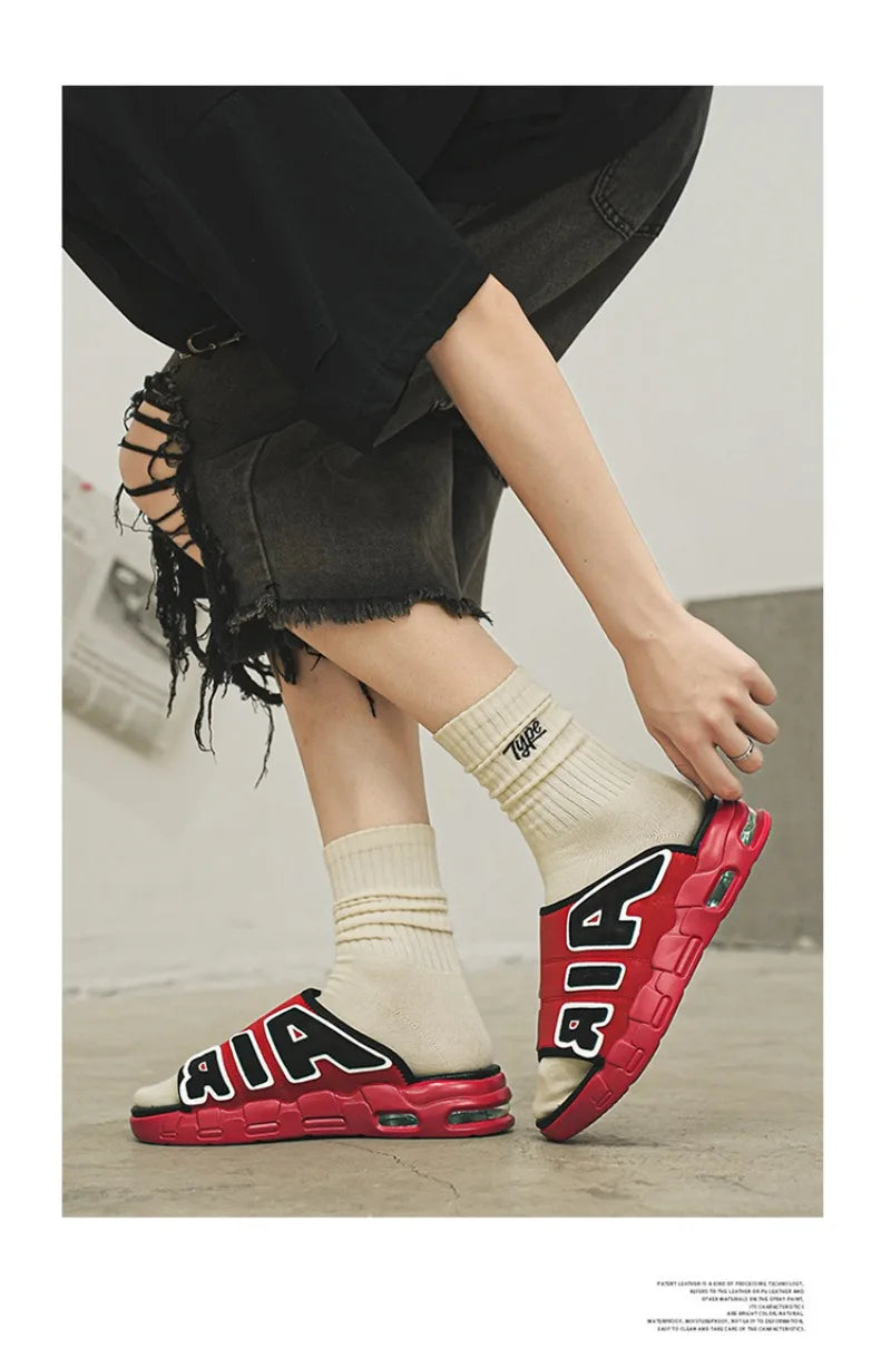 New Summer Men Slippers Man Air Cushion Designer Slippers Men's Flip Flops Soft Non-slip Sports Slippers for Men Chanclas Hombre