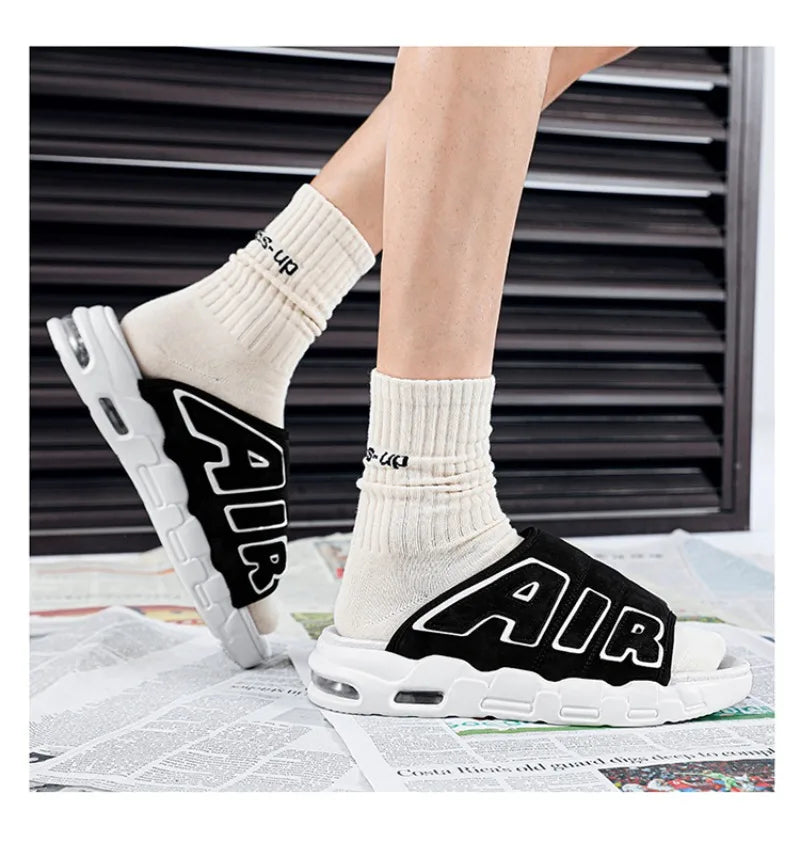 New Summer Men Slippers Man Air Cushion Designer Slippers Men's Flip Flops Soft Non-slip Sports Slippers for Men Chanclas Hombre