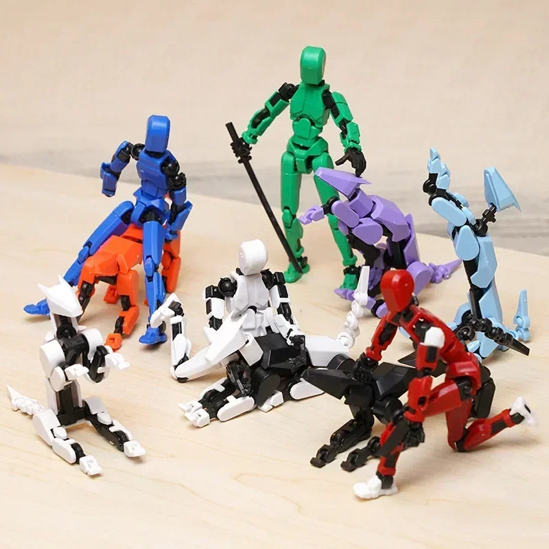 Action Doll Titan Multi Joint Mobile Transformation Robot Handheld T13 Action Doll Character and Dog Shaped Toy Children's Gift