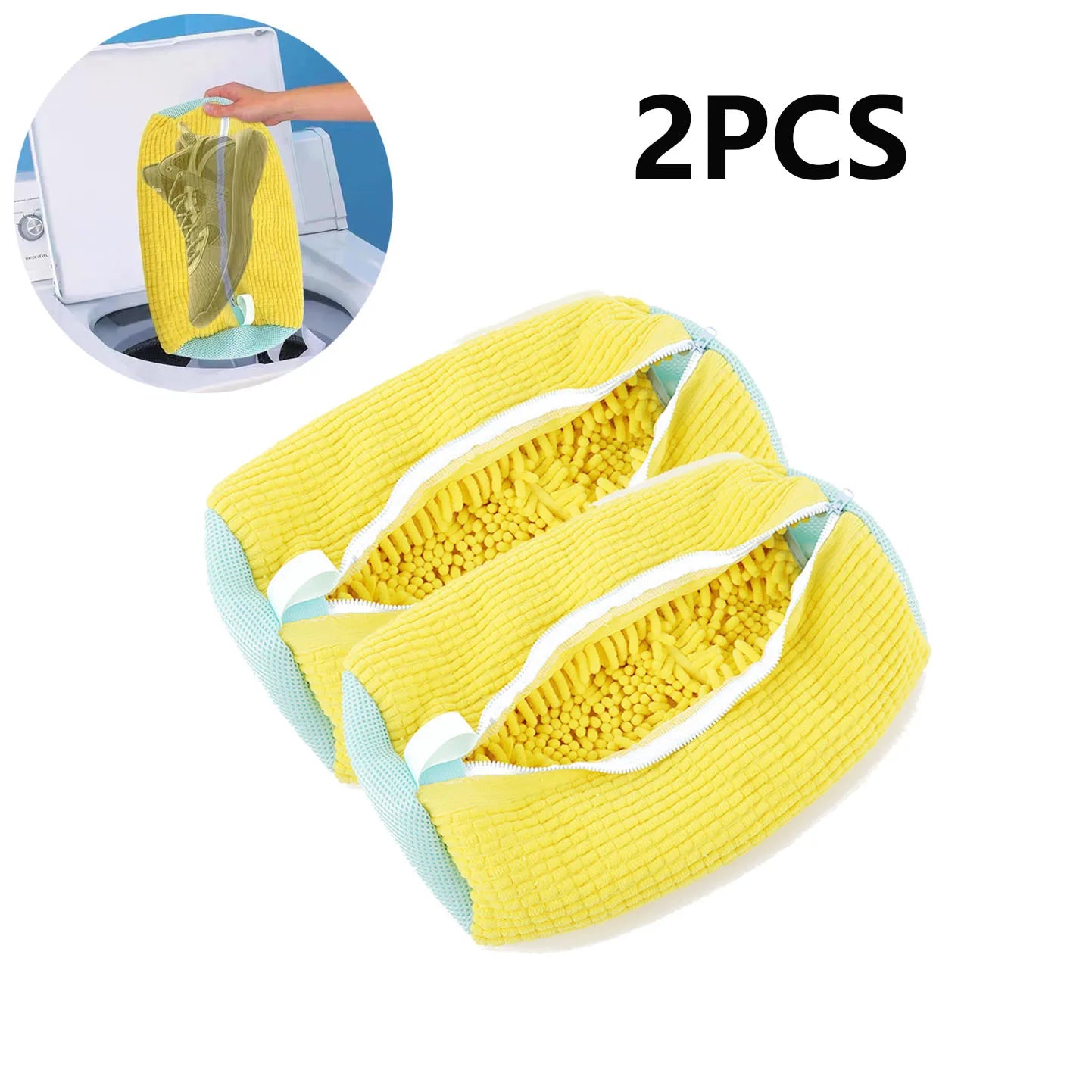 1/2Pc Shoe Washing Bag Cotton Laundry Bag Zippers Closure Shoe Cleaning Bag Friendly Laundry Bag Drying Bags