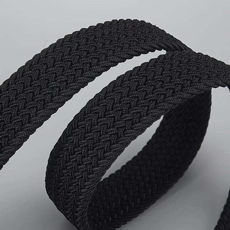 Men's Belt Casual Woven Elastic Belt Outdoor Sports Women's Belt No Need for Punching Climbing Work Belt For Men Women Fashion