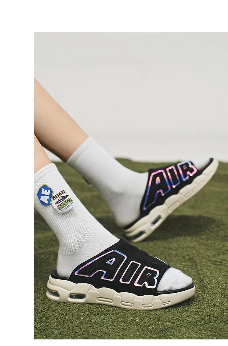 New Summer Men Slippers Man Air Cushion Designer Slippers Men's Flip Flops Soft Non-slip Sports Slippers for Men Chanclas Hombre