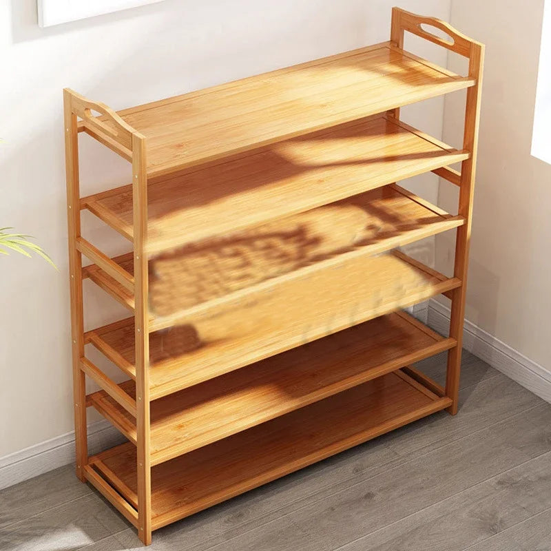 Bamboo Shoe Rack Simple Entrance Shoe Cabinet MultiLayered Storage Large Capacity Shoe Shelf for Space Saving Home Organization