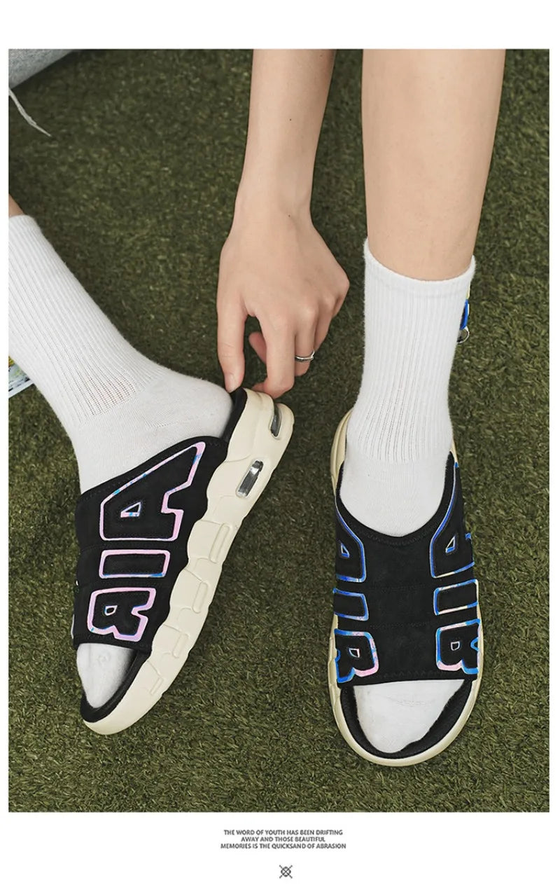 New Summer Men Slippers Man Air Cushion Designer Slippers Men's Flip Flops Soft Non-slip Sports Slippers for Men Chanclas Hombre