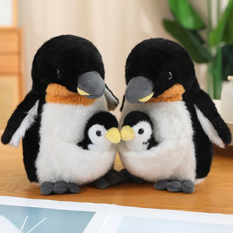 Artificial Creative Mother And Child Animal Plush Doll Koala Penguin Breeding Bag Plush Toy Birthday Gift For Boys And Girls