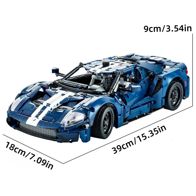 New Ford GT City Speed Sports Car Building Blocks Racing Model
