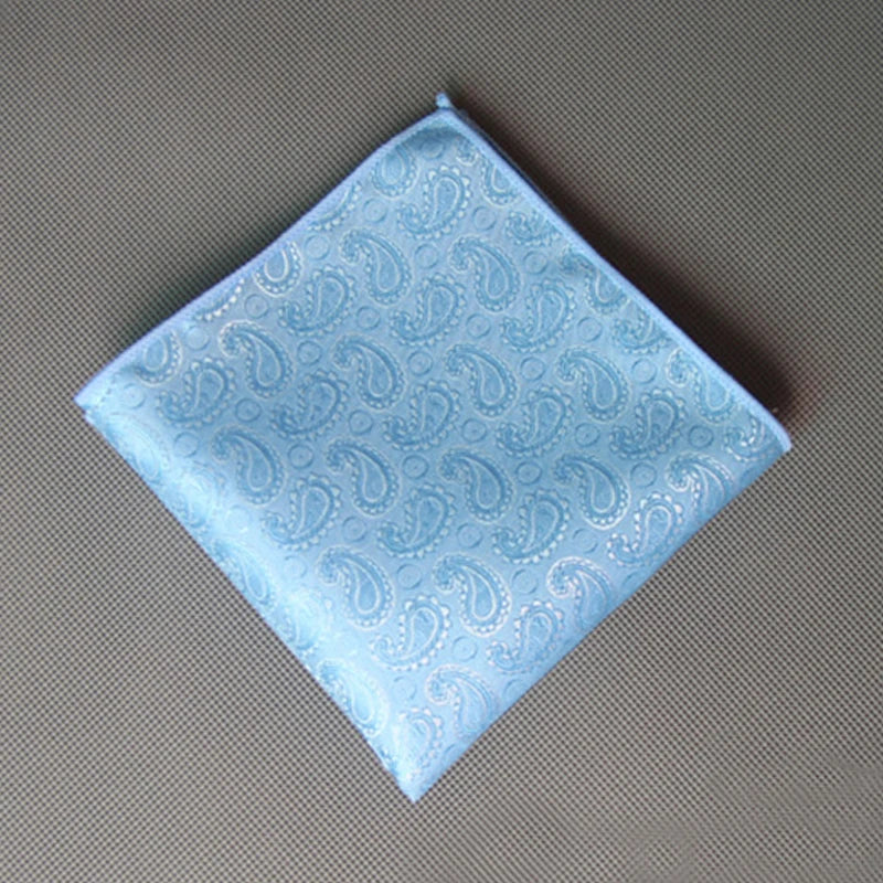 Luxury Square Pocket Handkerchief Men's Handkerchief Polka Dot Striped Floral Printed Hankies Polyester Business Breast Scarf