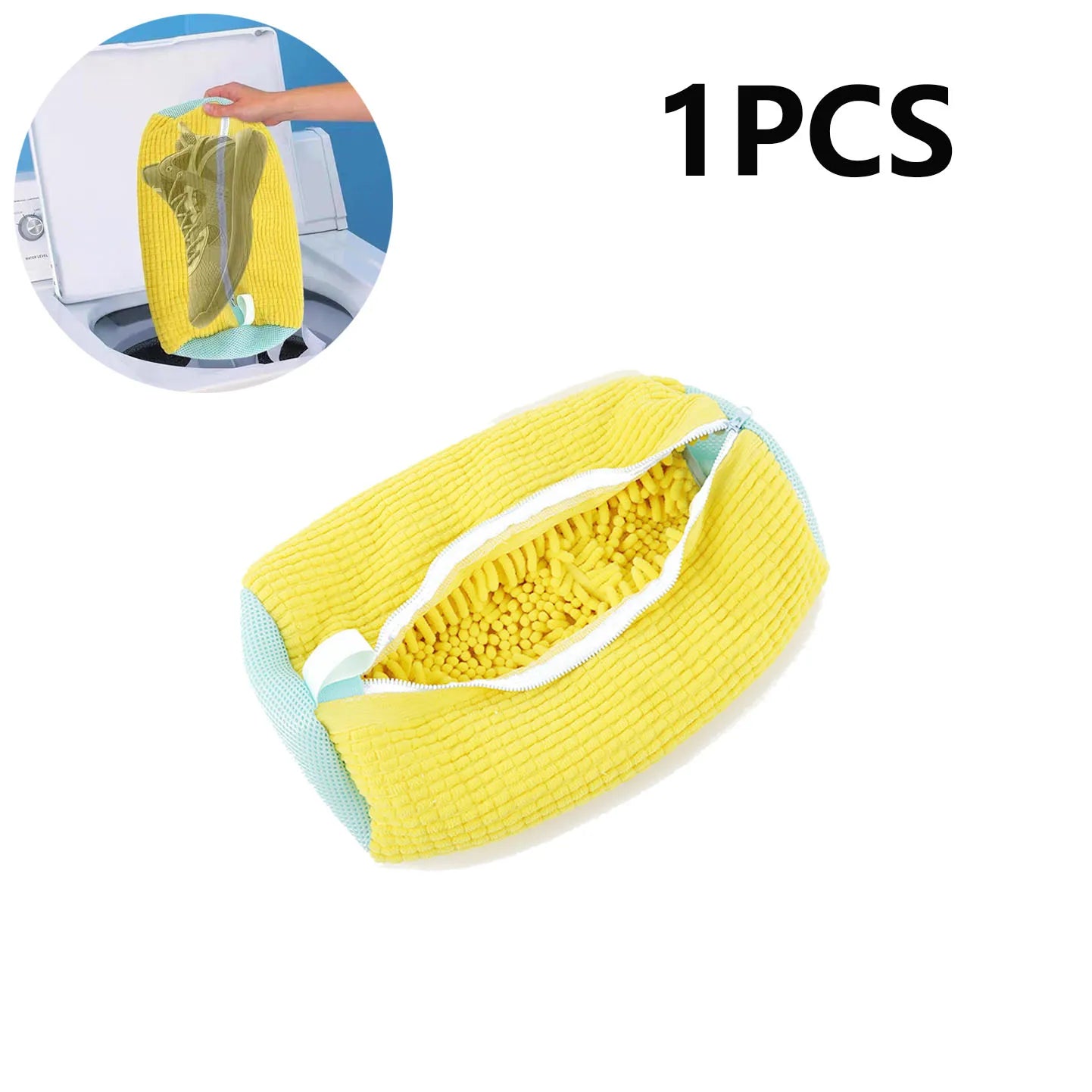 1/2Pc Shoe Washing Bag Cotton Laundry Bag Zippers Closure Shoe Cleaning Bag Friendly Laundry Bag Drying Bags