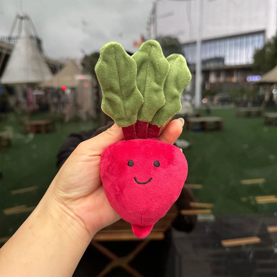 2025 Jelly Cat Peach Pear Cherry Plush Doll Smiling Face Fruit Series Home Bedroom Decoration Pet Interactive Toy Birthday Gift