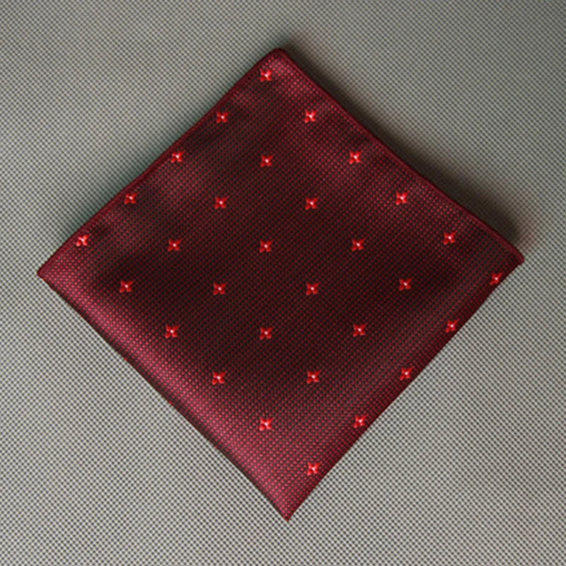 Luxury Square Pocket Handkerchief Men's Handkerchief Polka Dot Striped Floral Printed Hankies Polyester Business Breast Scarf