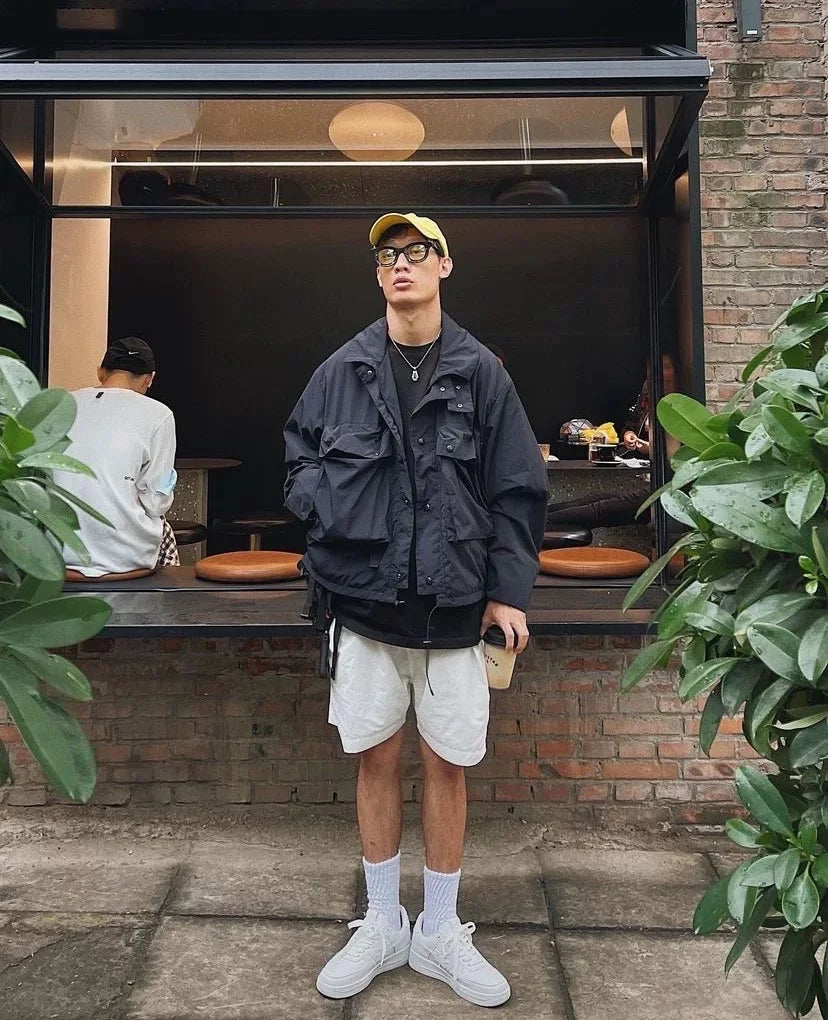 Retro Outdoor Windproof Waterproof Workwear Functional Hunting Jaet COMFY OUTDOOR Long Sve Hooded Coat for Autumn And Wi...