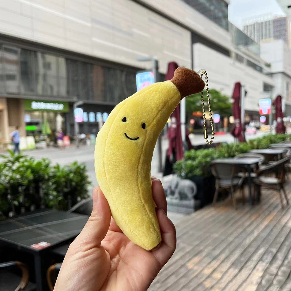 2025 Jelly Cat Peach Pear Cherry Plush Doll Smiling Face Fruit Series Home Bedroom Decoration Pet Interactive Toy Birthday Gift